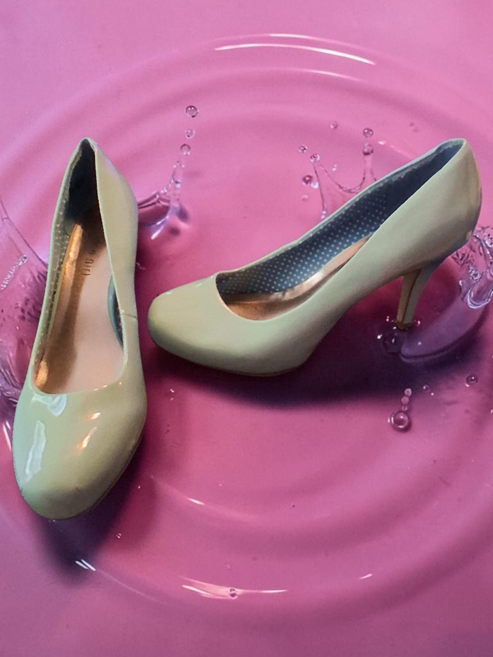 Madden Girl Pale Mint Patent Heel Pumps Womens Shoes Size 10 Year Round Fashion